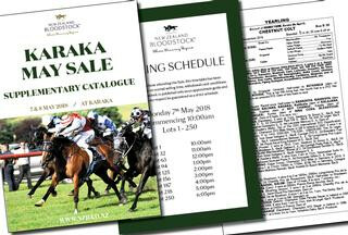 Supplementary catalogue available for the Karaka May Sale.